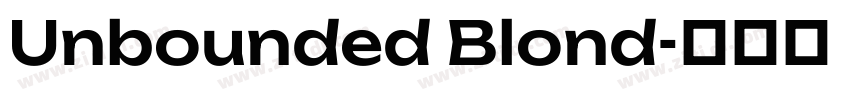 Unbounded Blond字体转换